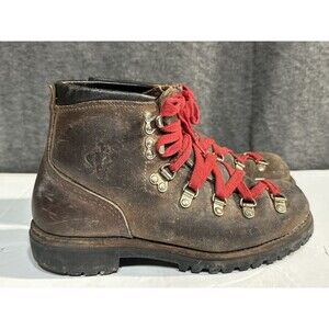 VTG VASQUE Mountaineering Hiking Boots Size 6 N Made In Italy Brown Leather VGC